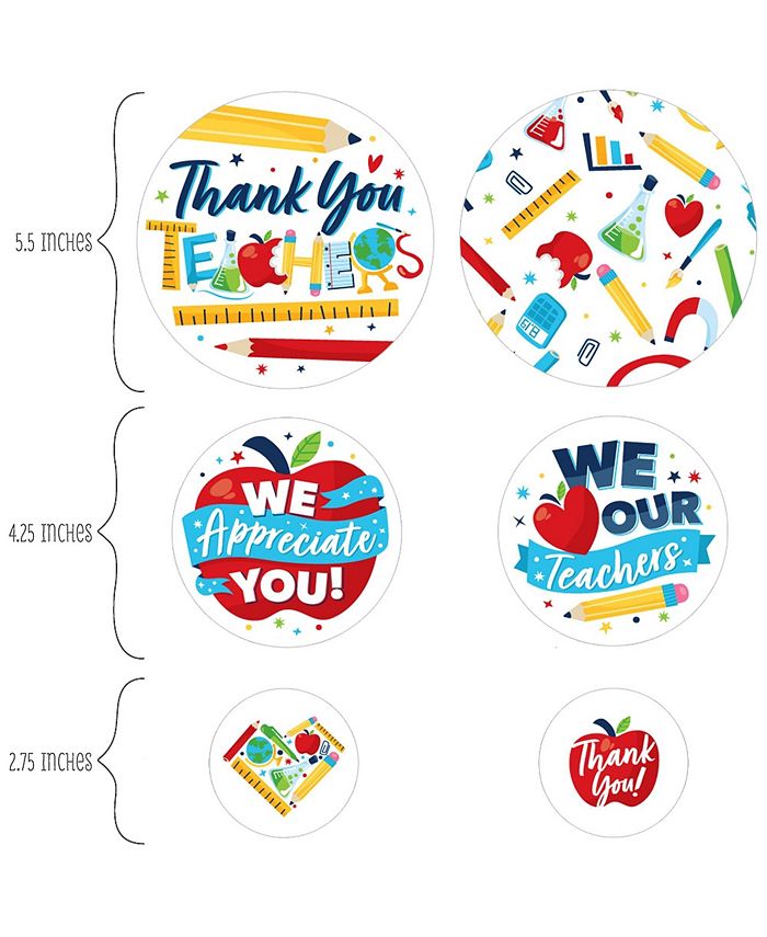 Big Dot of Happiness Thank You Teachers Teacher Appreciation Party