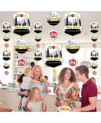 12x NYC Cityscape Geschenkboxen Mit Schleife – Quadratisch, 8,9x8,9x17,8cm, Für Party-Gastgeschenke