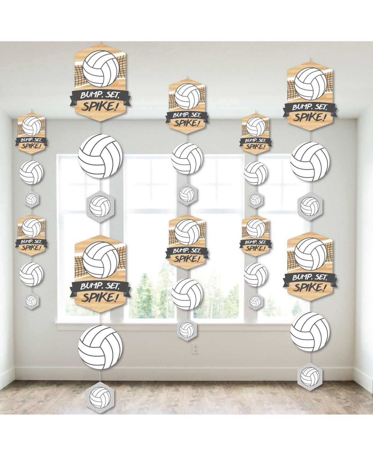 Bump, Set, Spike - Volleyball - Birthday Party Hanging Vertical Decor - 30 Pc