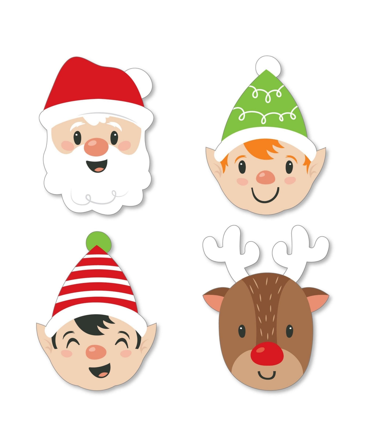 Very Merry Christmas - Diy Shaped Holiday Santa Claus Party Cut-Outs - 24 Ct