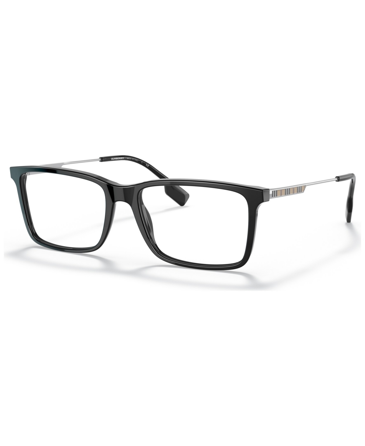 Men's Rectangle Eyeglasses, BE233957-o - Black