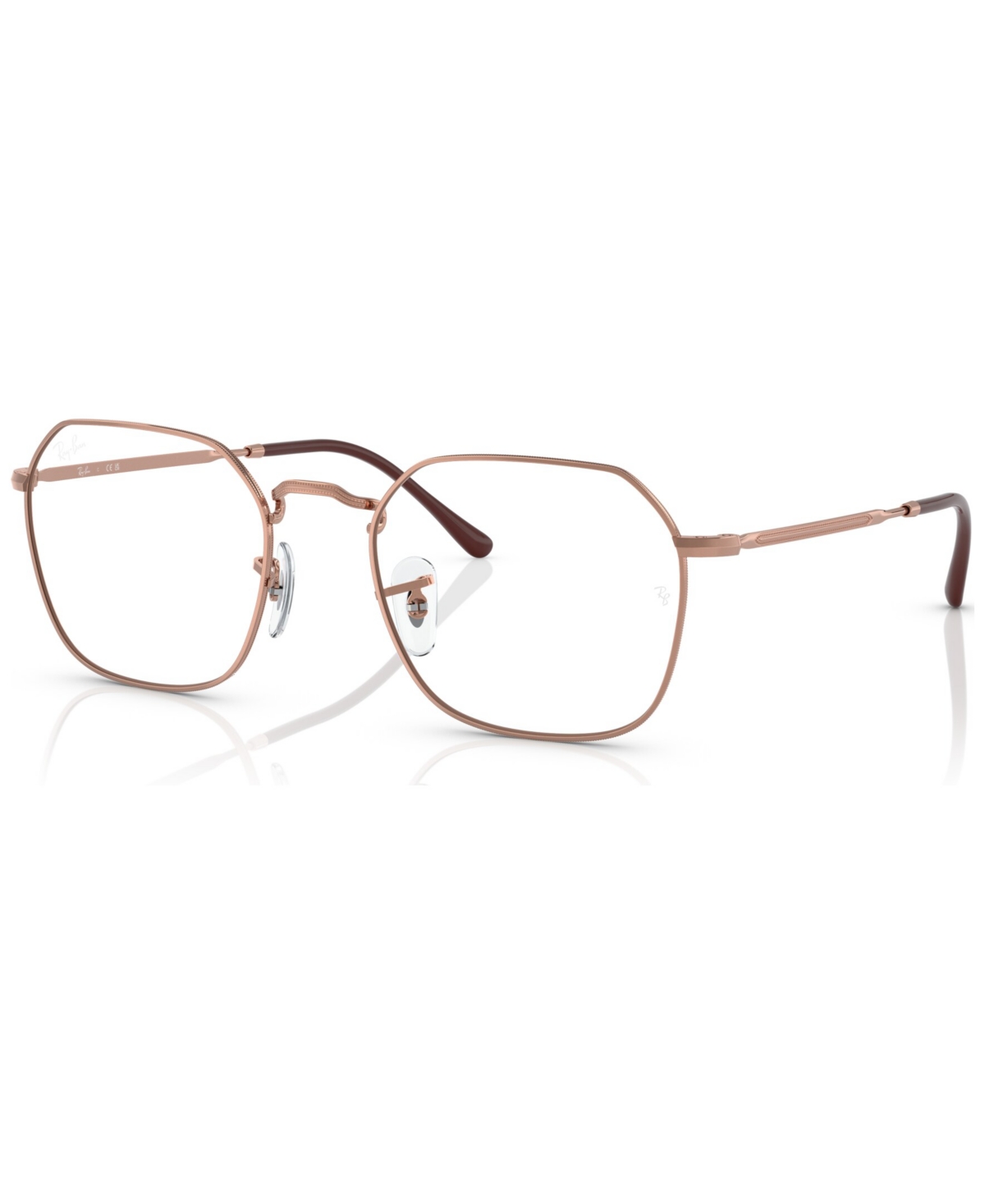 Unisex Irregular Eyeglasses, RX3694V53-o - Rose Gold Tone