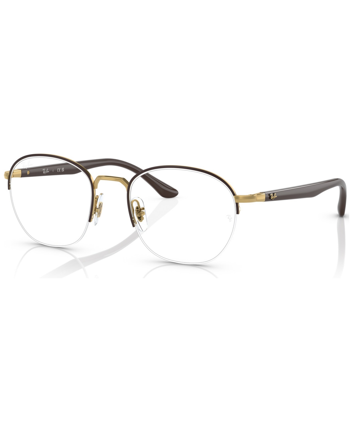 Unisex Square Eyeglasses, RX648752-o - Brown On Arista