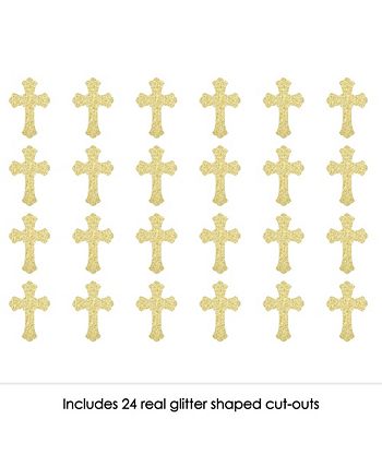  Gold Glitter Star - No-Mess Real Gold Glitter Cut-Outs - Party  Confetti - Set of 24 : Home & Kitchen