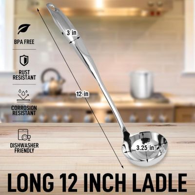 Stainless Steel 13-inch Soup Ladle Cooking Utensil
