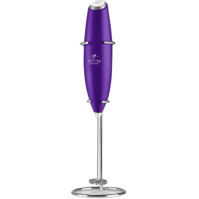 Handheld Milk Frother Stainless Steel Single Whisk with Stand