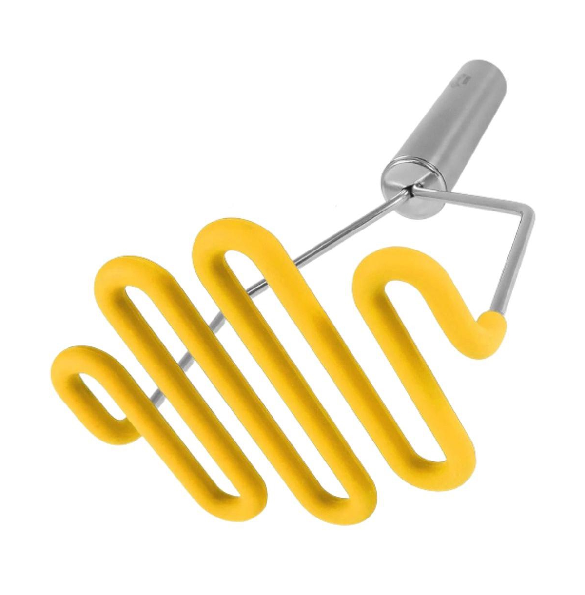 Zulay Kitchen Non-Scratch Potato Masher Kitchen Tool - Durable Stainless Steel Mashed Potatoes Masher