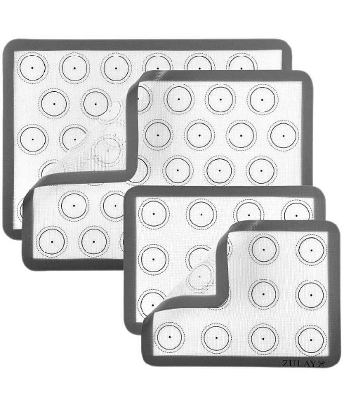 Zulay Kitchen Macaron Silicone Baking Mats 4Pc Macy's