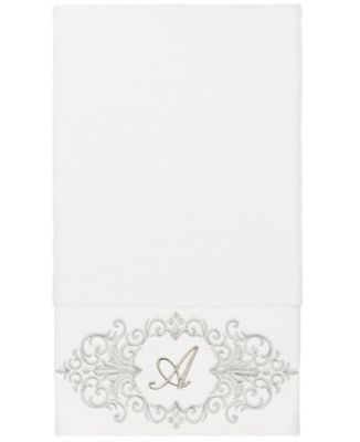 Turkish Cotton Monica Embellished Towel 3 Piece Set - White