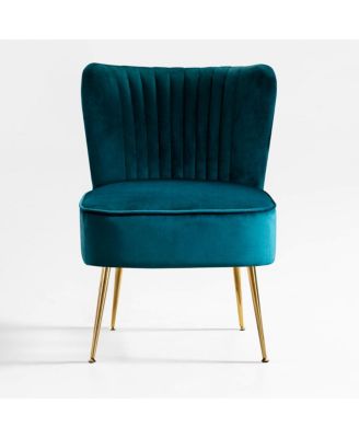 1 piece Velvet 22" Wide Upholstered Tufted Velvet Accent Chair