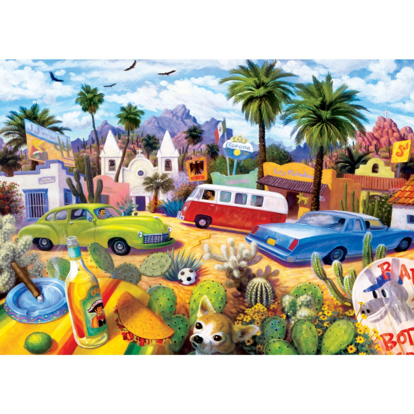 Детский пазл MasterPieces Puzzles Roadsides of the Southwest 500 Piece Jigsaw Puzzle, цвет: Разноцветный — фото 3