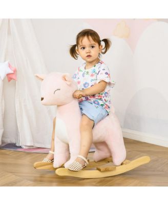 Kids Rocking Horse, Deer Shaped Ride on Horse with Realistic Sound