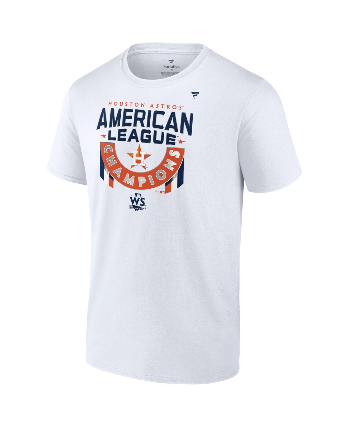 Men's FanaticsHouston Astros 2022 American League Champions Locker Room Short Sleeve T-shirt - White