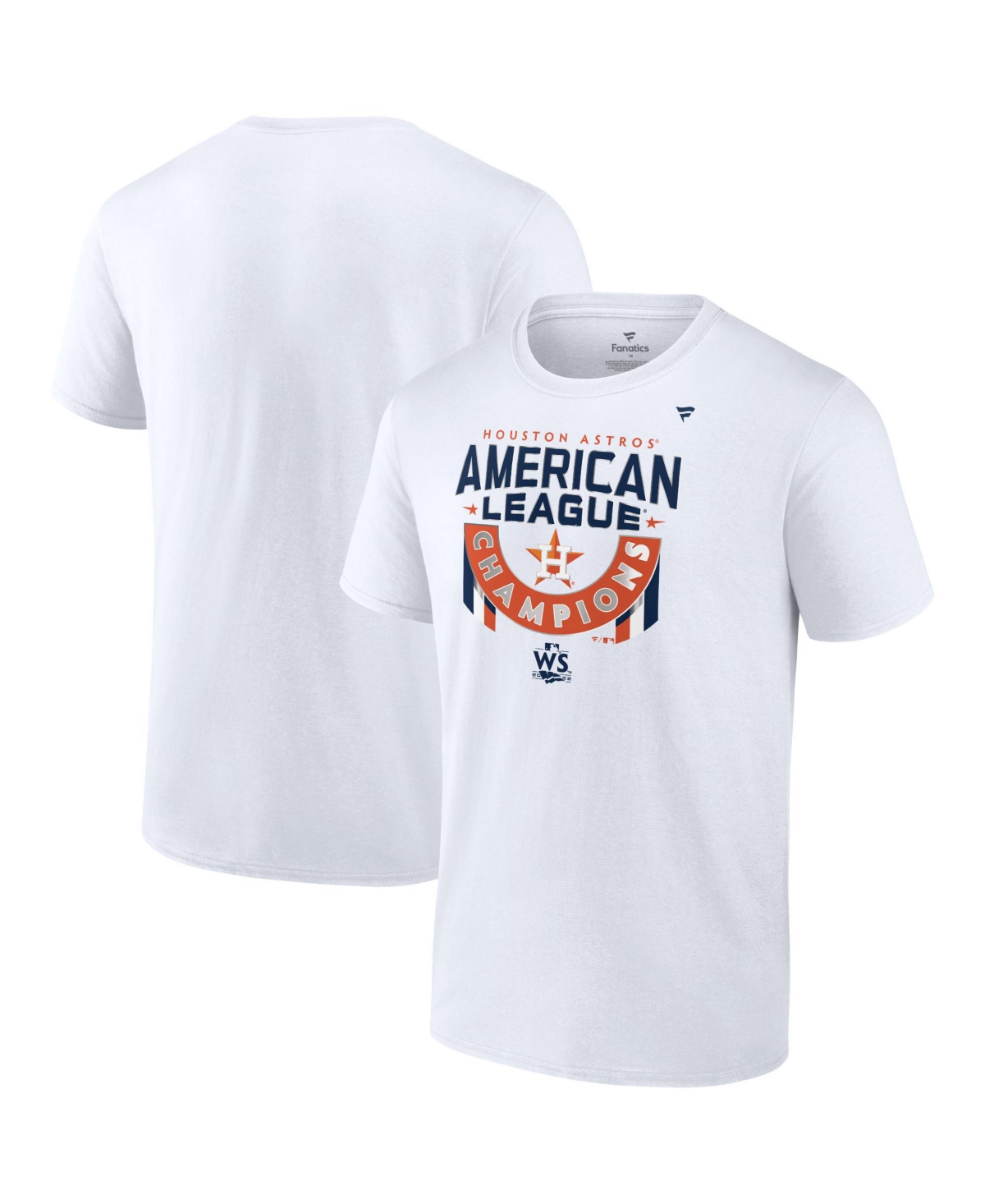 Shop Fanatics Men's  White Houston Astros 2022 American League Champions Locker Room Short Sleeve T-shirt