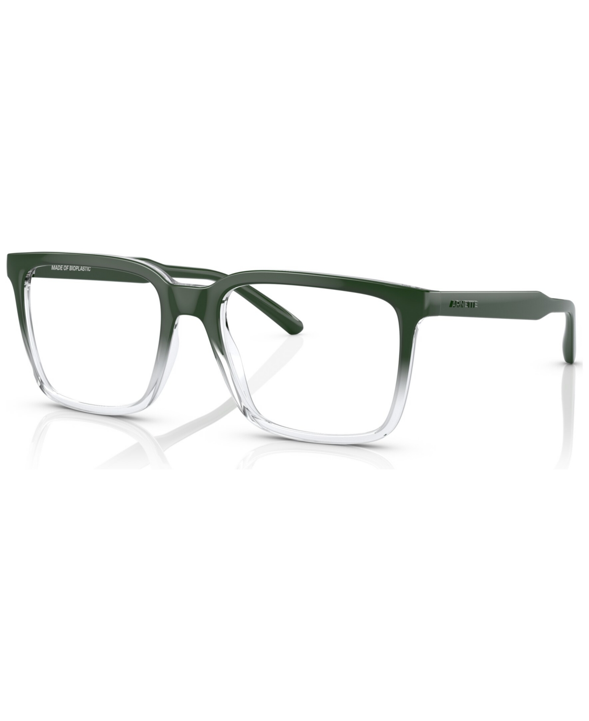Unisex Rectangle Eyeglasses, AN721555-o - Crystal Gradient Green