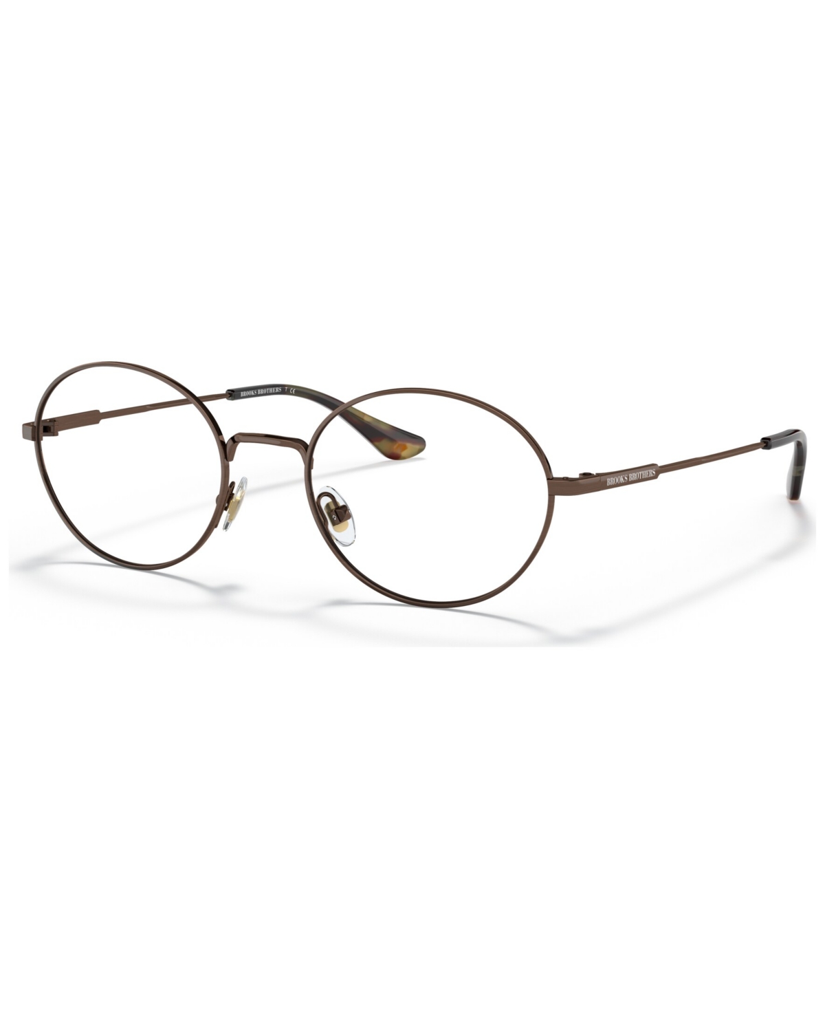 Brooks Brothers Men's Oval Eyeglasses, Bb109752-o In Brown