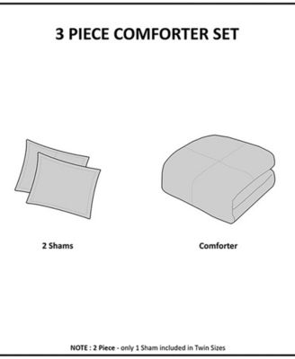 Arya Embroidered Medallion Faux Fur 3-Pc. Comforter Set, King/California King