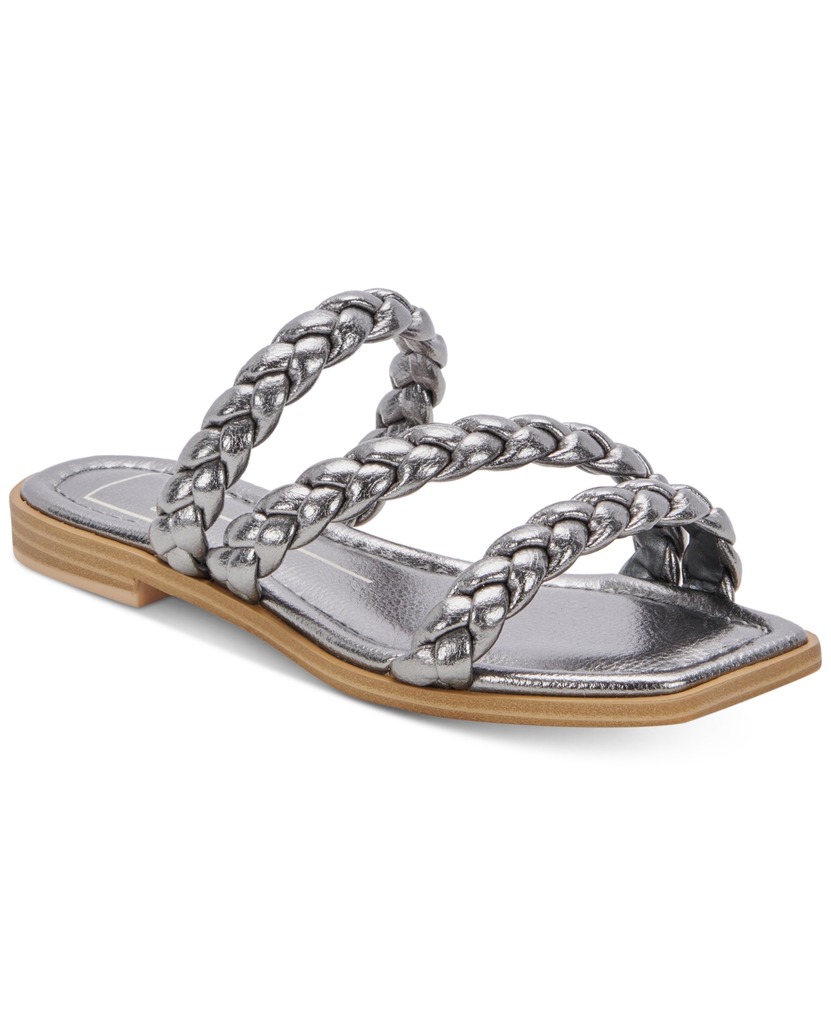 Dolce Vita Women's Iman Asymmetrical Band Sandals Women's Shoes In Graphite Metallic