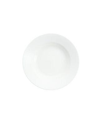 Amanda White Embossed Pasta Bowls, Set of 4