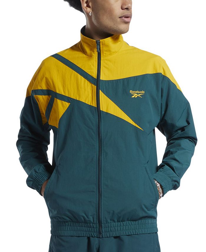 Reebok Men's Classic-Fit Zip-Front Colorblocked Track Jacket & Reviews -  Activewear - Men - Macy's