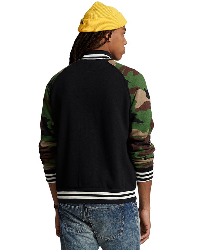 Polo Ralph Lauren Men's CamoSleeve Fleece Baseball Jacket Macy's