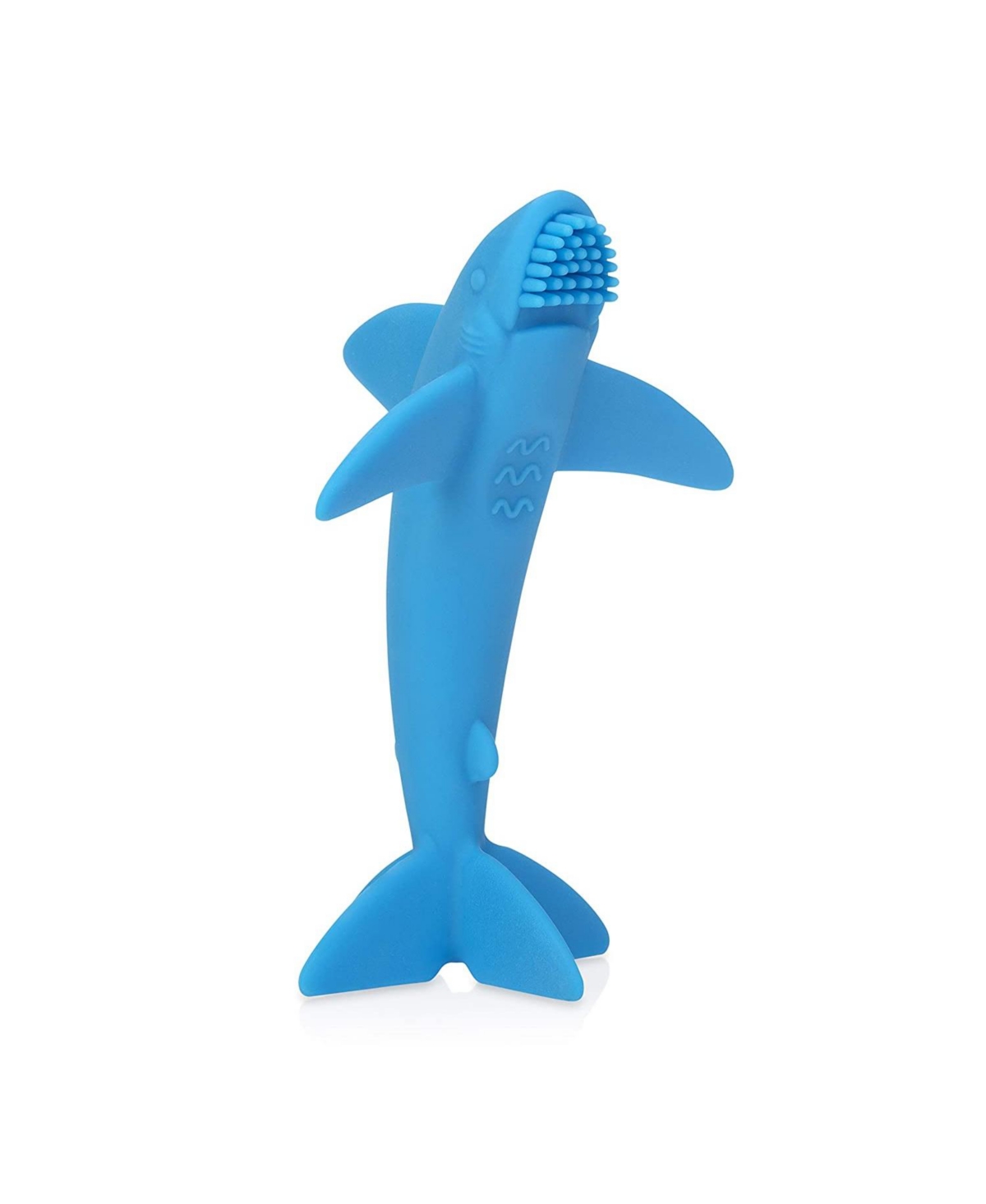 NUBY GROOMING LIL SHARK MASSAGING TOOTHBRUSH, BLUE