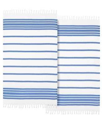 Herringbone Pestemal 100% Turkish Cotton 2-Pack Beach Towels