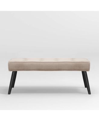 Velvet Tufted Bedroom Bench for Living Room & Entryway