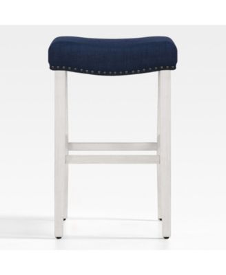 29" Upholstered Backless Saddle Seat Bar Stool