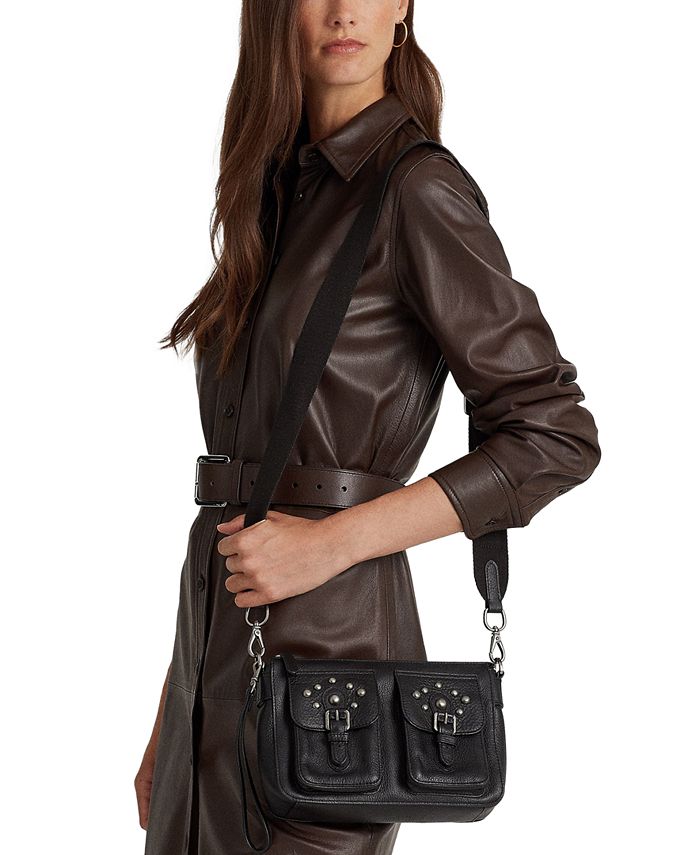 Lauren Ralph Lauren Studded Leather Small Noa Crossbody Macy's