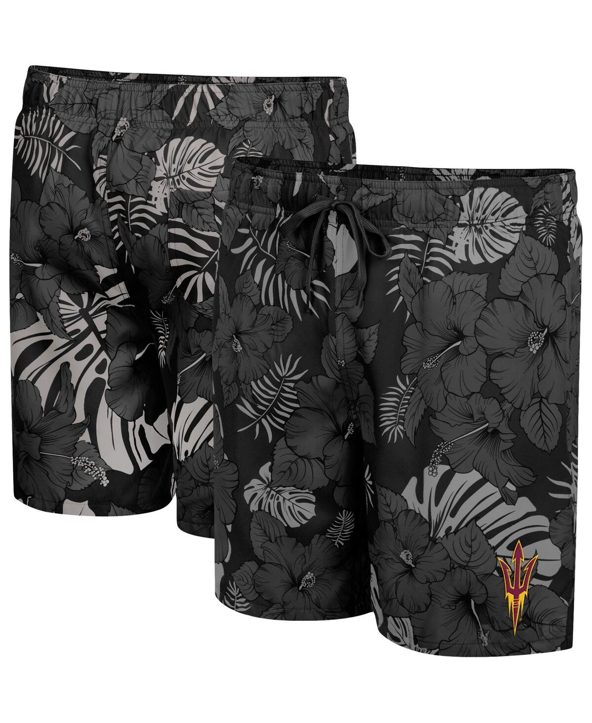 Shop Colosseum Men's  Black Arizona State Sun Devils The Dude Swim Shorts