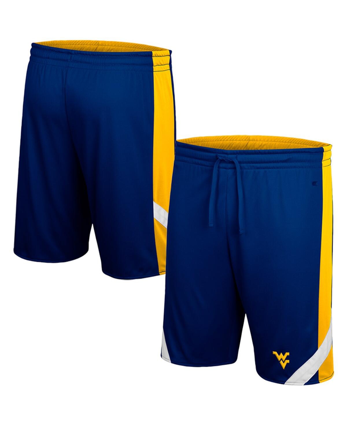 Shop Colosseum Men's  Navy, Gold West Virginia Mountaineers Am I Wrong Reversible Shorts In Navy,gold