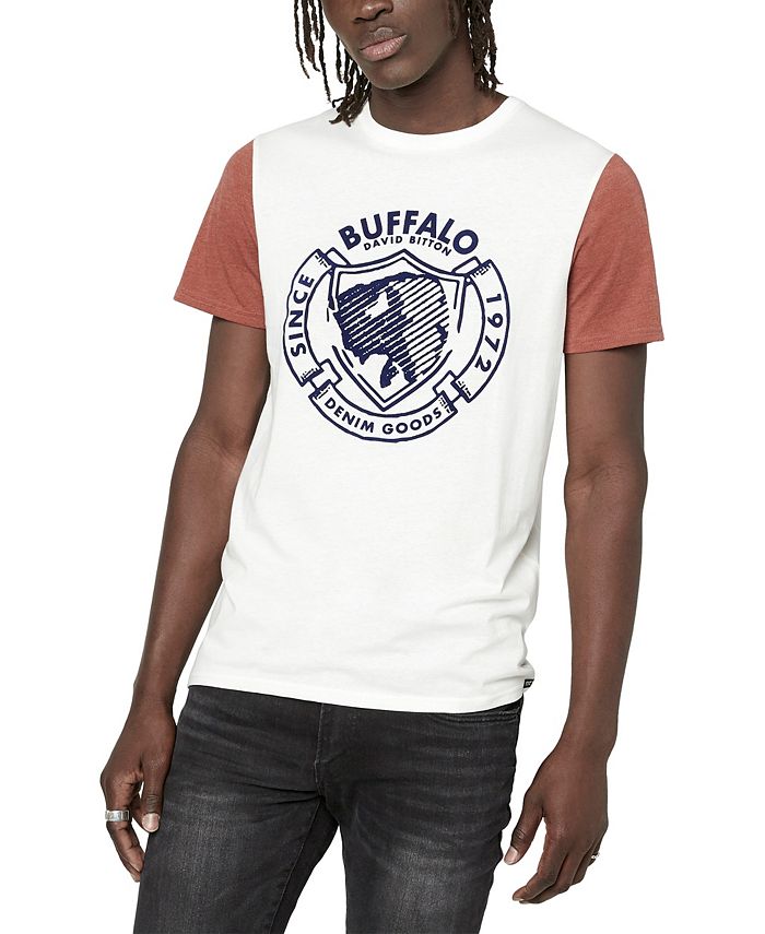 Buffalo David Bitton Men's Colorblocked Logo Crest Tavery T-shirt - Macy's