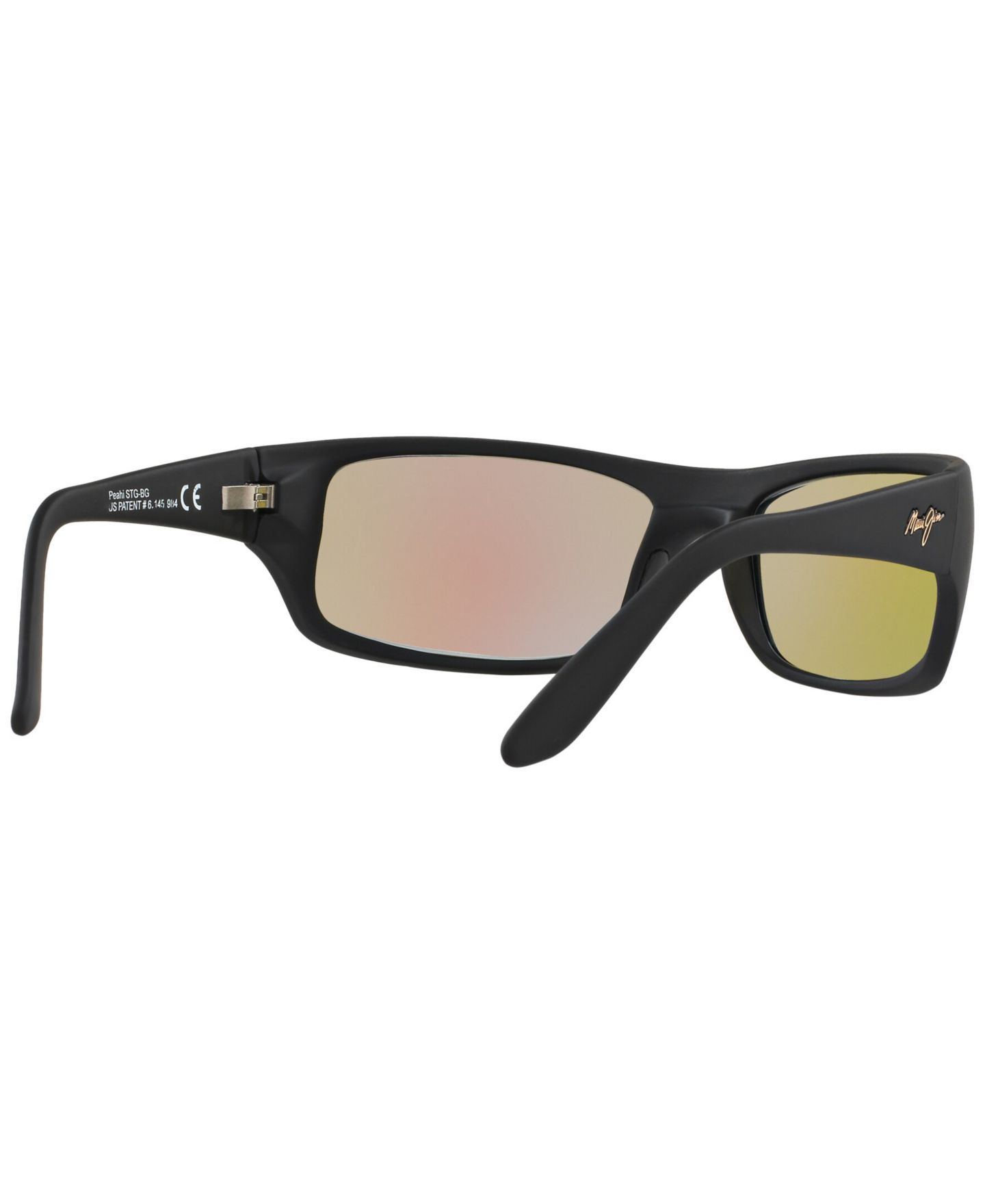 Женские солнцезащитные очки Maui Jim Peahi Polarized Sunglasses, 202 Blue Hawaii Collection, цвет: Чёрный матовый / Синий — фото 9