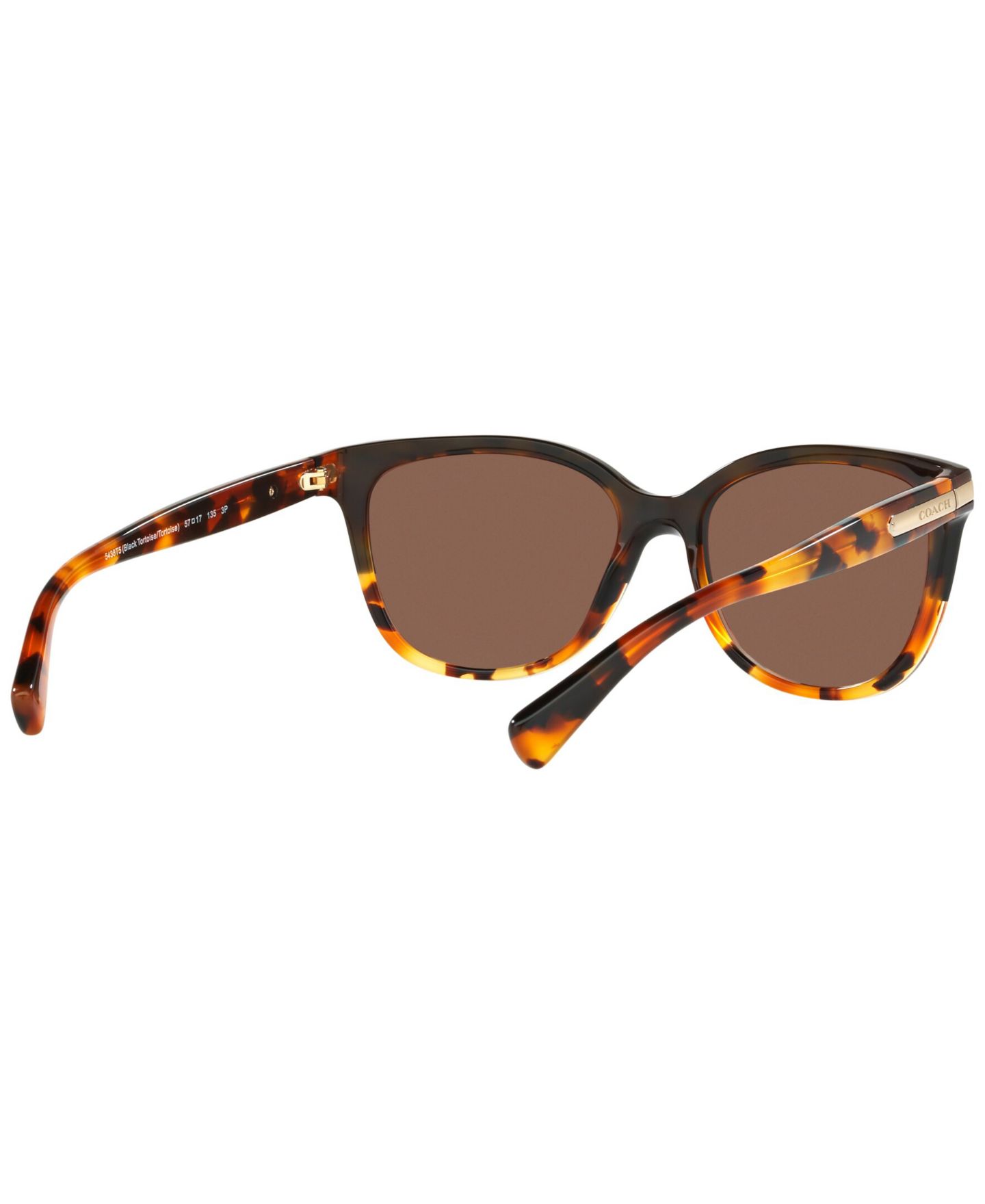 Женские солнцезащитные очки Coach Polarized Polarized Sunglasses, HC8132, цвет: Черепаховый / Коричневый градиентный — фото 9