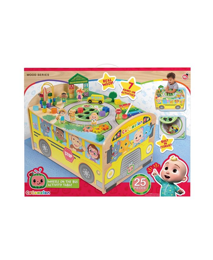 Cocomelon Wheels on the Bus Wood Activity Table, 28 Piece - Macy's