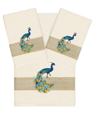 Turkish Cotton Penelope Embellished 3-Pc. Bath Towel Set