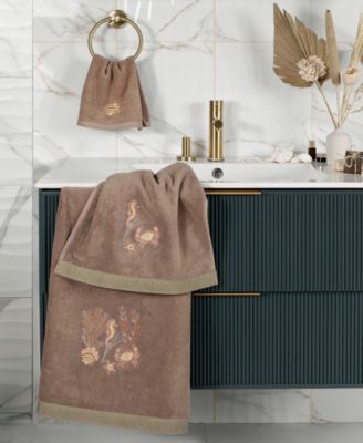 Turkish Cotton Aaron Embellished 2-Pc. Bath Towel Set