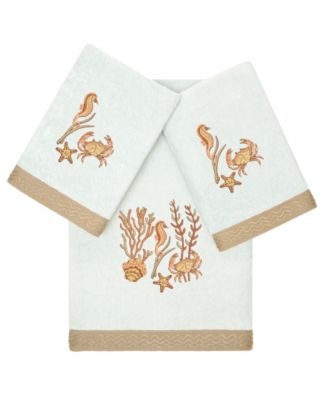 Turkish Cotton Aaron Embellished 3-Pc. Bath Towel Set