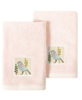 Turkish Cotton Belinda Embellished 2-Pc. Fingertip Towel Set