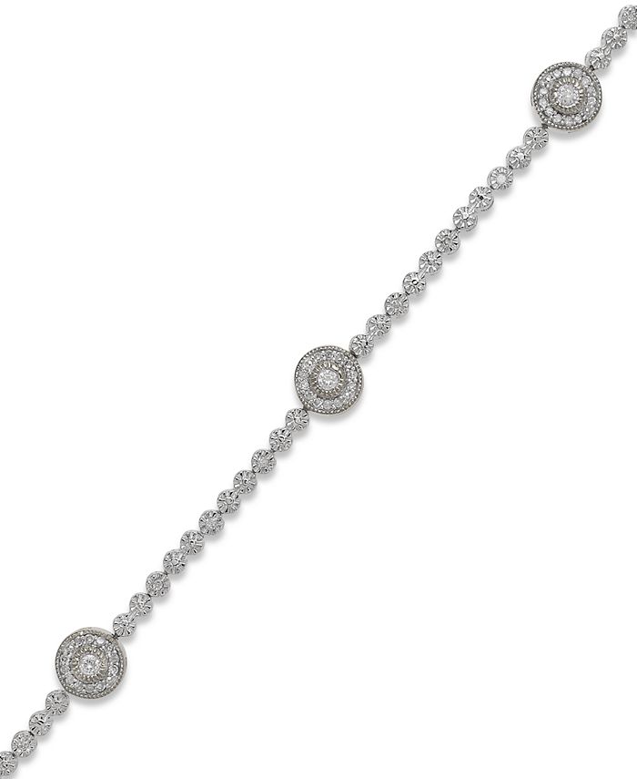 Macy's Diamond Circle Bracelet in Sterling Silver (1/2 ct. t.w.) - Macy's
