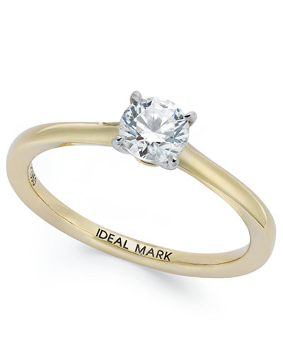 Idealmark Certified Diamond Solitaire Engagement Ring in 18k Gold (1/2 ct. t.w.)
