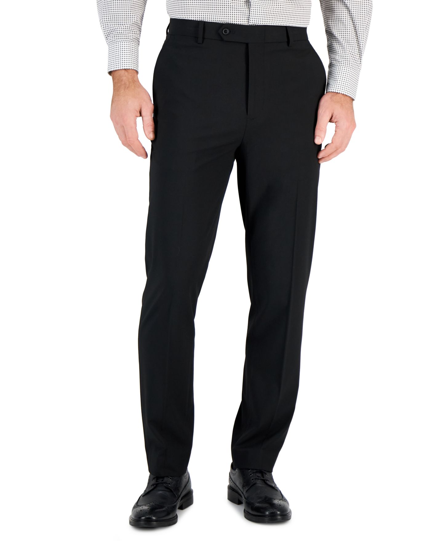 Мужские брюки Vince Camuto Slim-Fit Spandex Super-Stretch Suit, цвет: Чёрный — фото 1