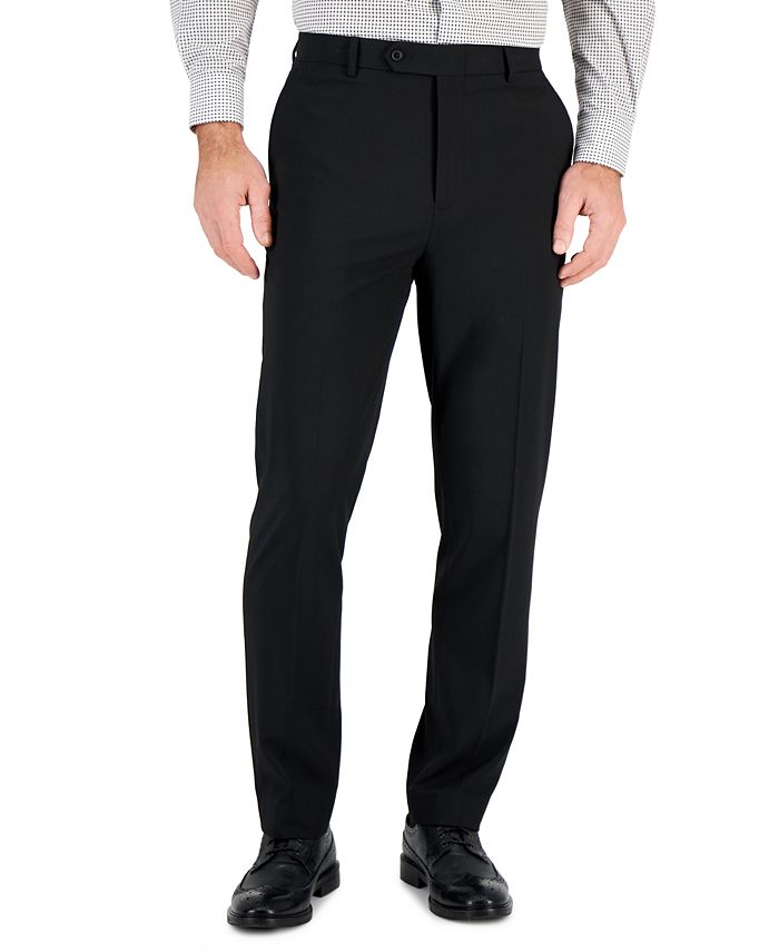VINCE CAMUTO Mens Gray Flat Front Patterned Slim Fit Performance Stretch Suit Separate Pants