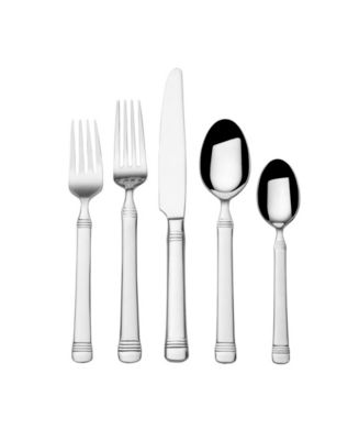 Fitz and Floyd Everyday Bistro Band 20 Pieces Flatware Set - Macy's