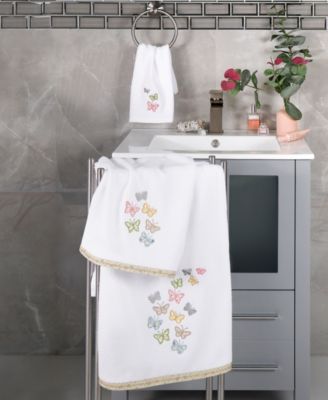 Turkish Cotton Mariposa Embellished 3-Pc. Bath Towel Set