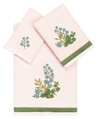 Turkish Cotton Botanica Embellished 3-Pc. Bath Towel Set