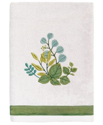 Turkish Cotton Botanica Embellished 2-Pc. Hand Towel Set