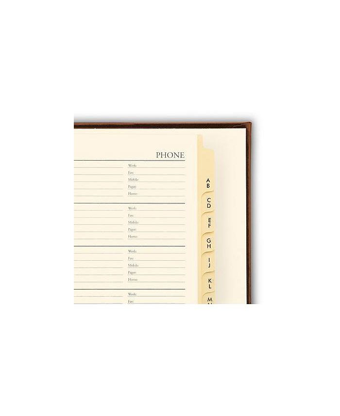 Barnes & Noble British Tan Bonded Leather Address Book 9" X 7" by