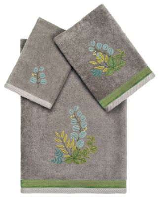 Turkish Cotton Botanica Embellished 3-Pc. Bath Towel Set